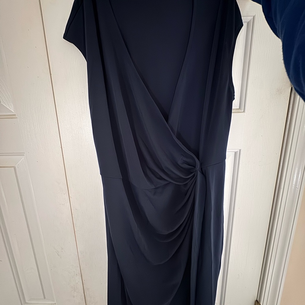 Amazon Essentials Dark Blue Asymmetrical Dress